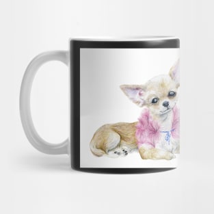 Chihuahua In rose boa Mug